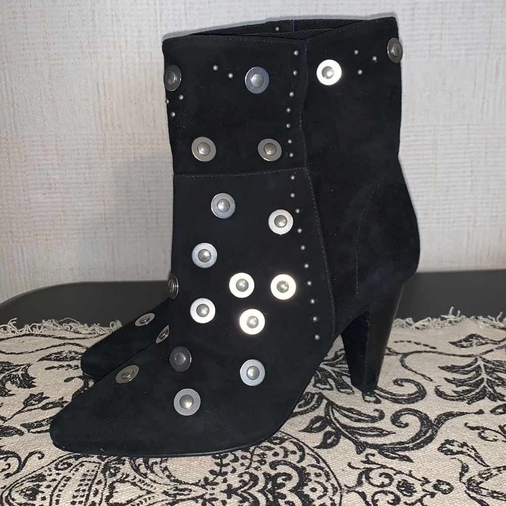 Suede Studded Booties